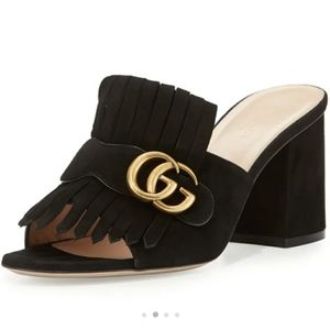 SOLD‼️Preloved gucci marmont kiltie mule